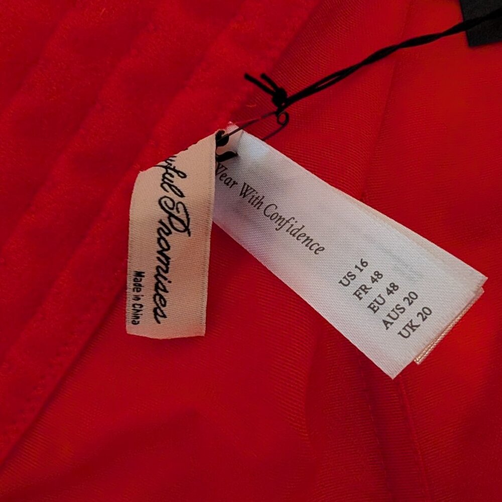 Playful Promises 36H Florence Red High Apex Underwire Bra & Cincher - Picture 11 of 11